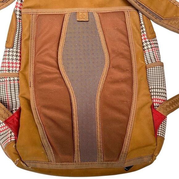 Sprayground Turbo 500 DLXV plaid limited edition backpack tan vegan leather - Picture 4 of 16